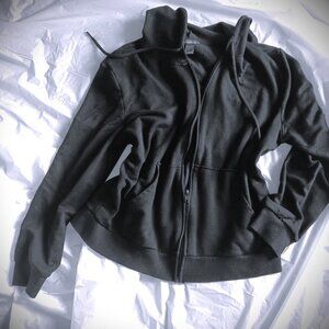 WOMEN'S EDDIE BAUER BLACK COTTON HOODIE, SZ LP